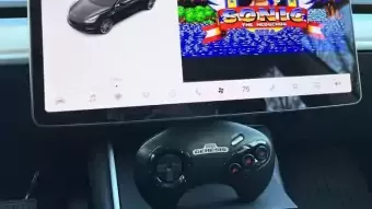 sonic original game becomes playable via tesla cars 340x191  Image of sonic original game becomes playable via tesla cars 340x191
